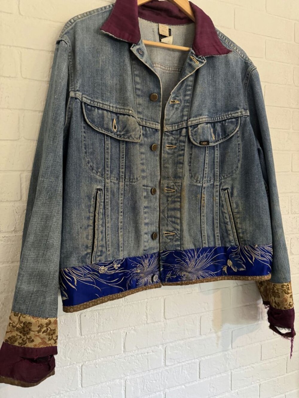 Vintage Bella Bahl Patchwork Denim Jacket Mens 46 Long (AZ03F) - Closet